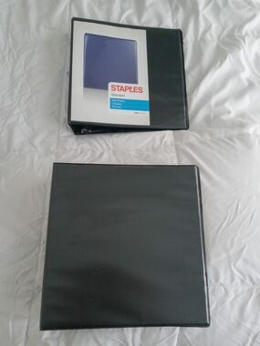 Staple Black Binder with Blue Accent